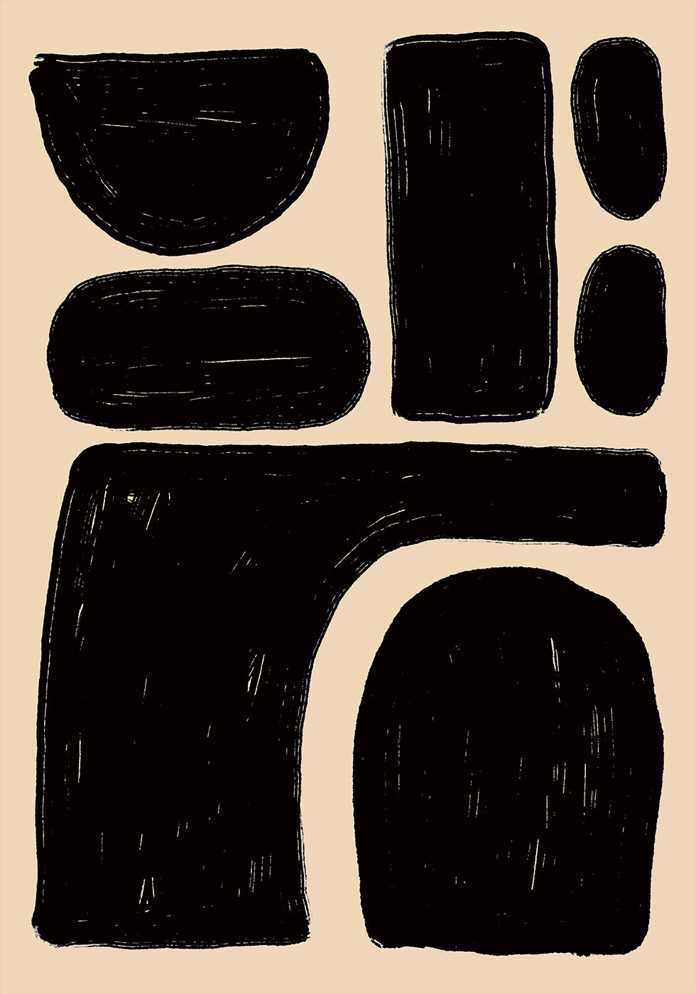 Poster mit auffälligen abstrakten Formen