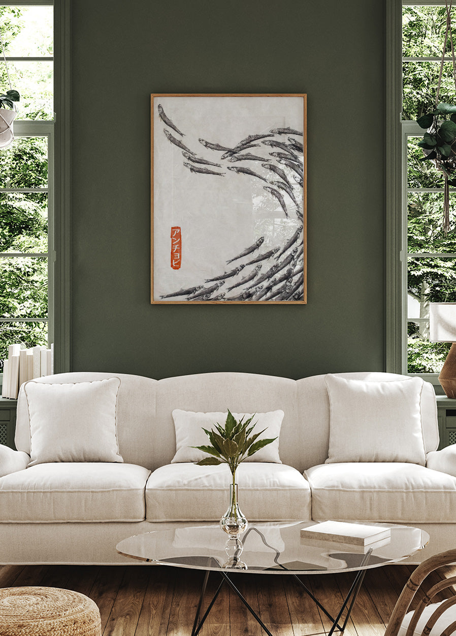 Sardellen-Sardinen-Kunstdruck-Poster – Posterbox.dk