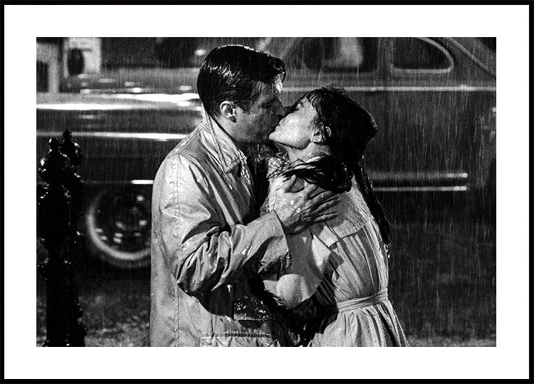 Audrey Hepburn & George Peppard – Frühstück bei Tiffany Poster – Posterbox.dk