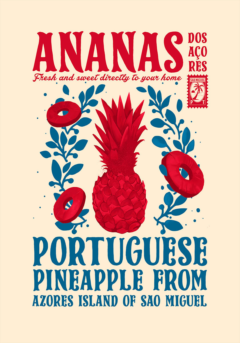 Ananas-Küchendruck-Poster