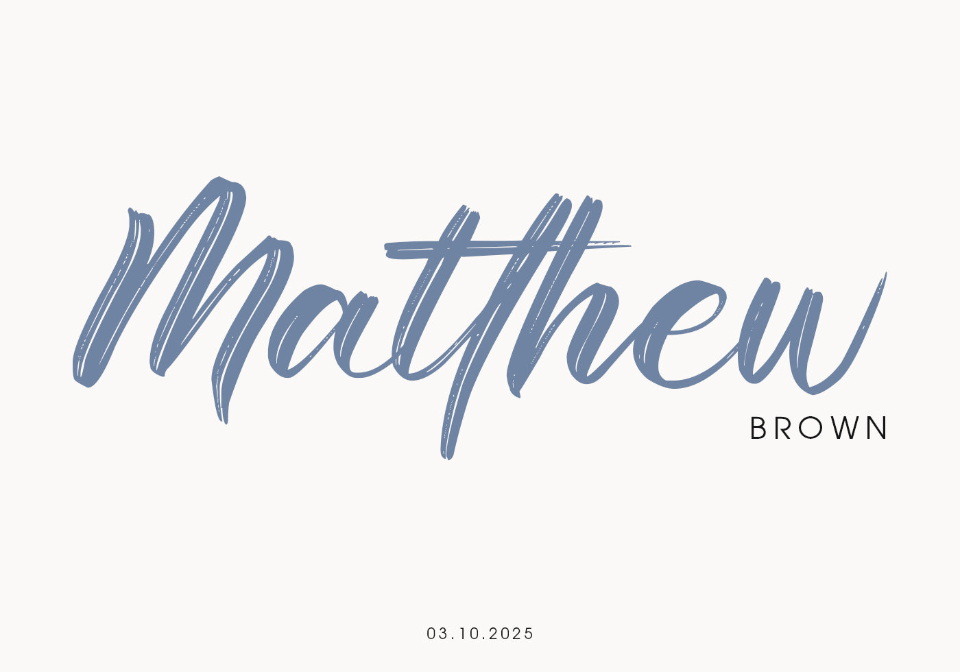 Personalisiertes minimalistisches Poster mit Babynamen