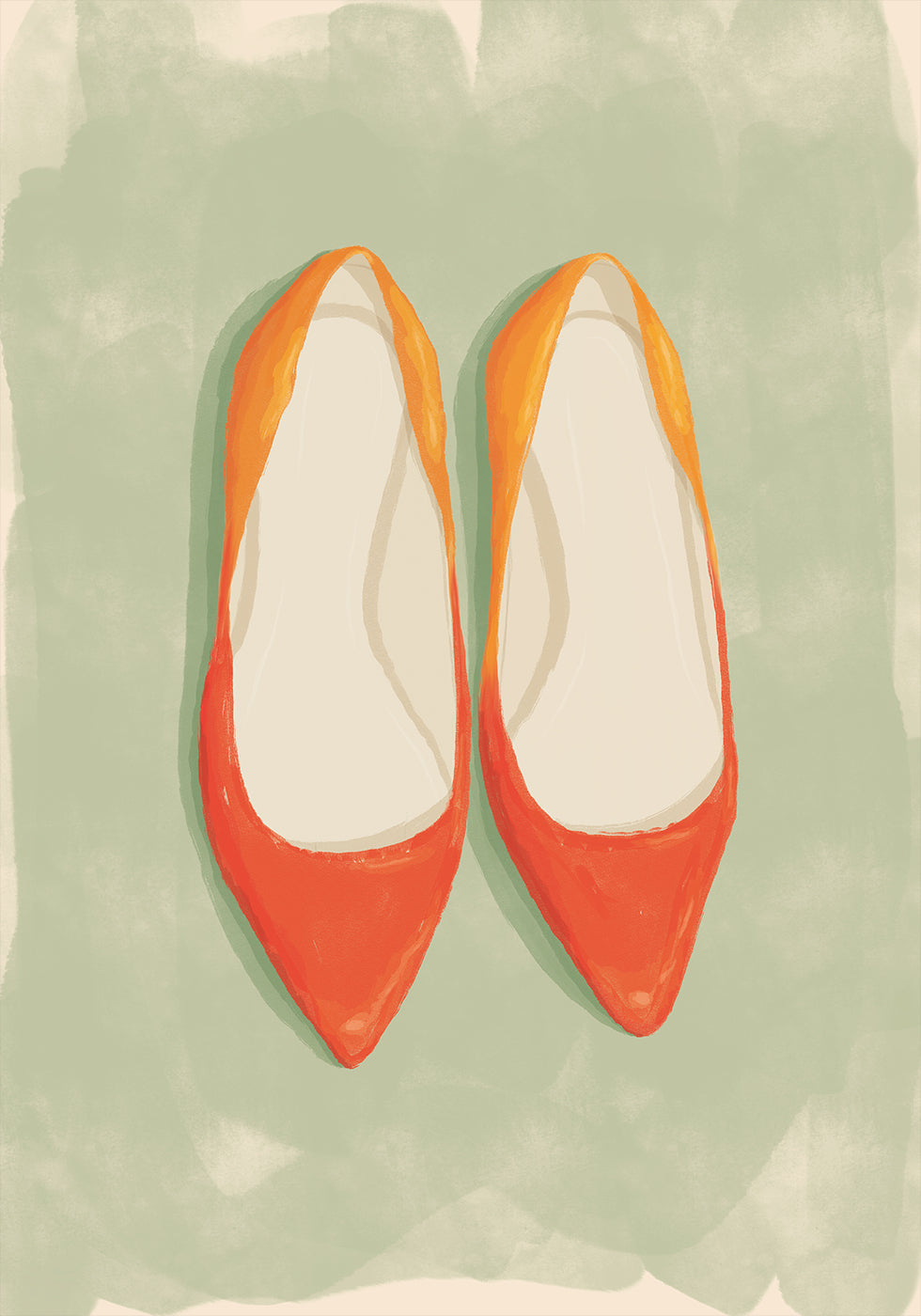 Poster mit roten Ballerinas