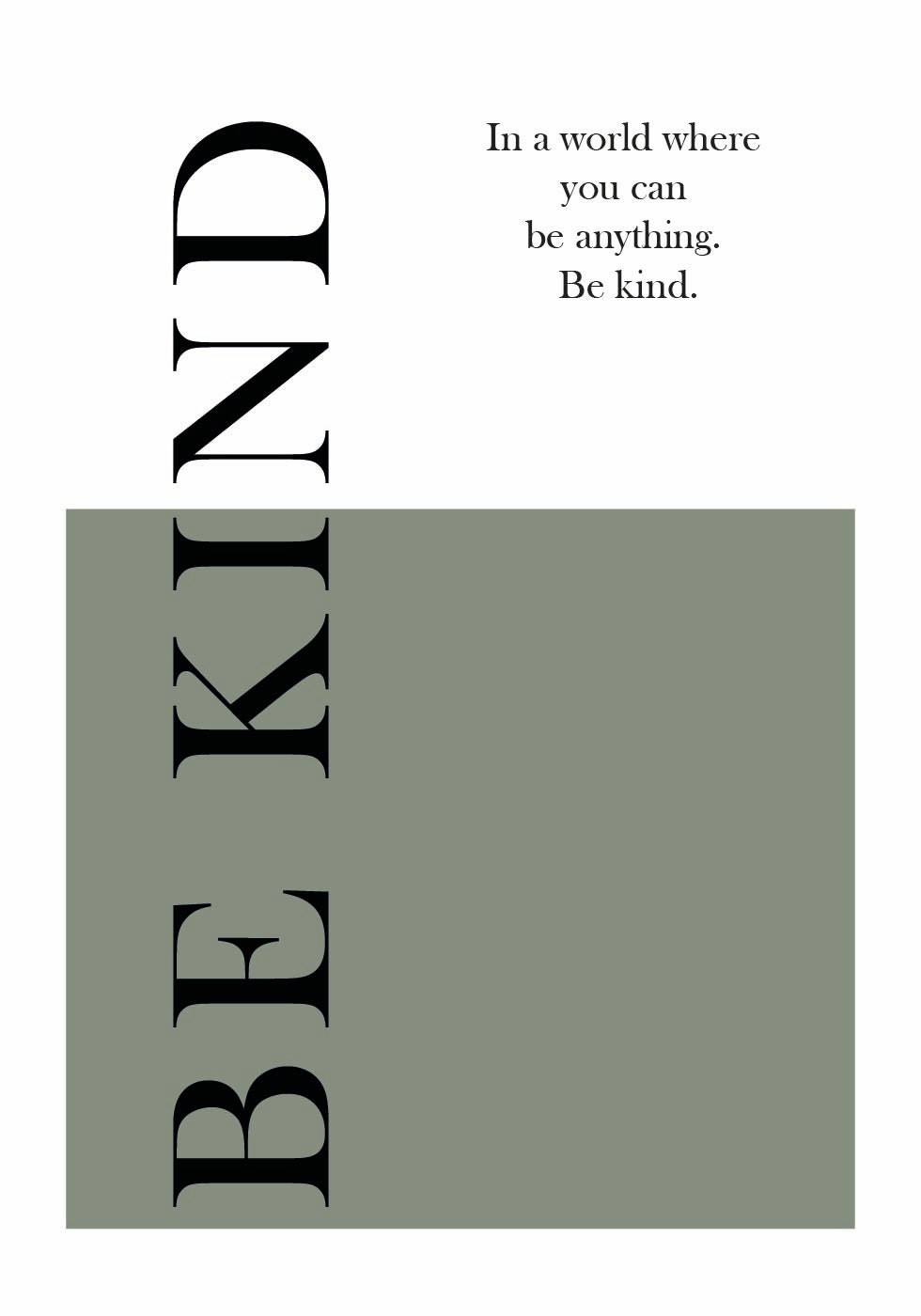 Be Kind Poster - Posterbox.no