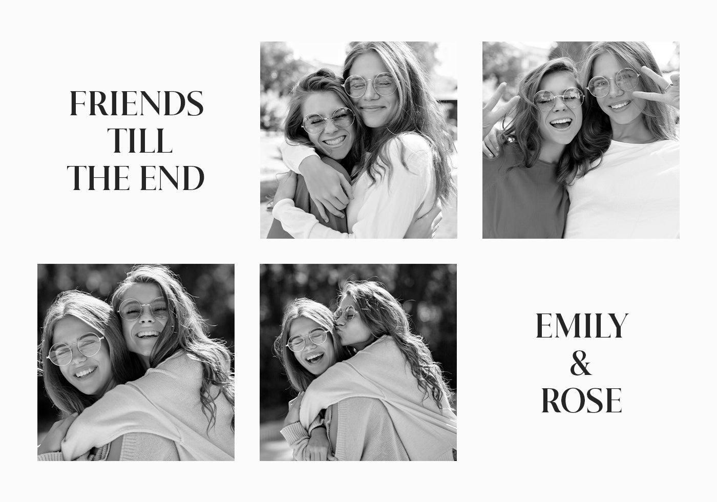Personalisiertes Fotocollage-Poster „Friends Till The End“.