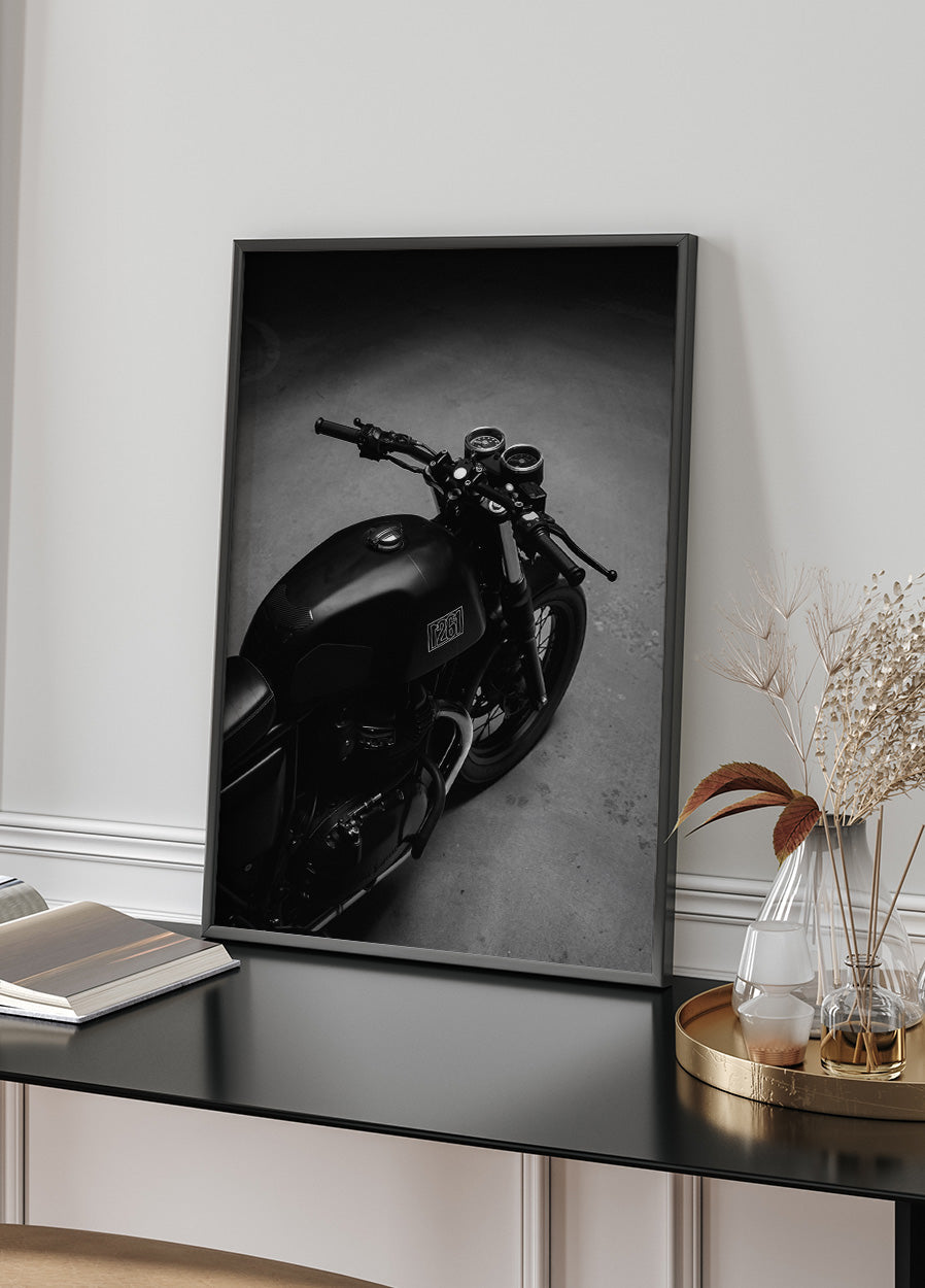 Schwarzes Motorrad-Poster - Posterbox.dk