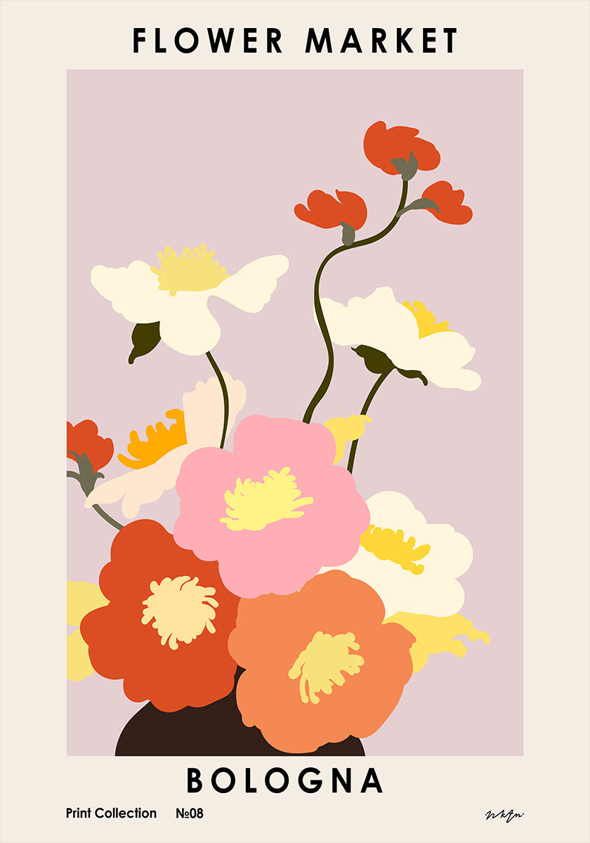Blumenmarkt. Bologna-Plakat
