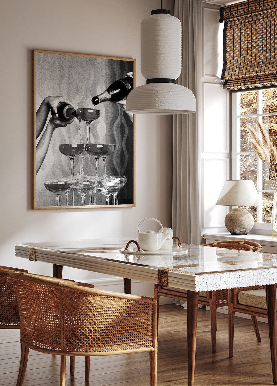 Champagnergläser-Druckposter - Posterbox.dk