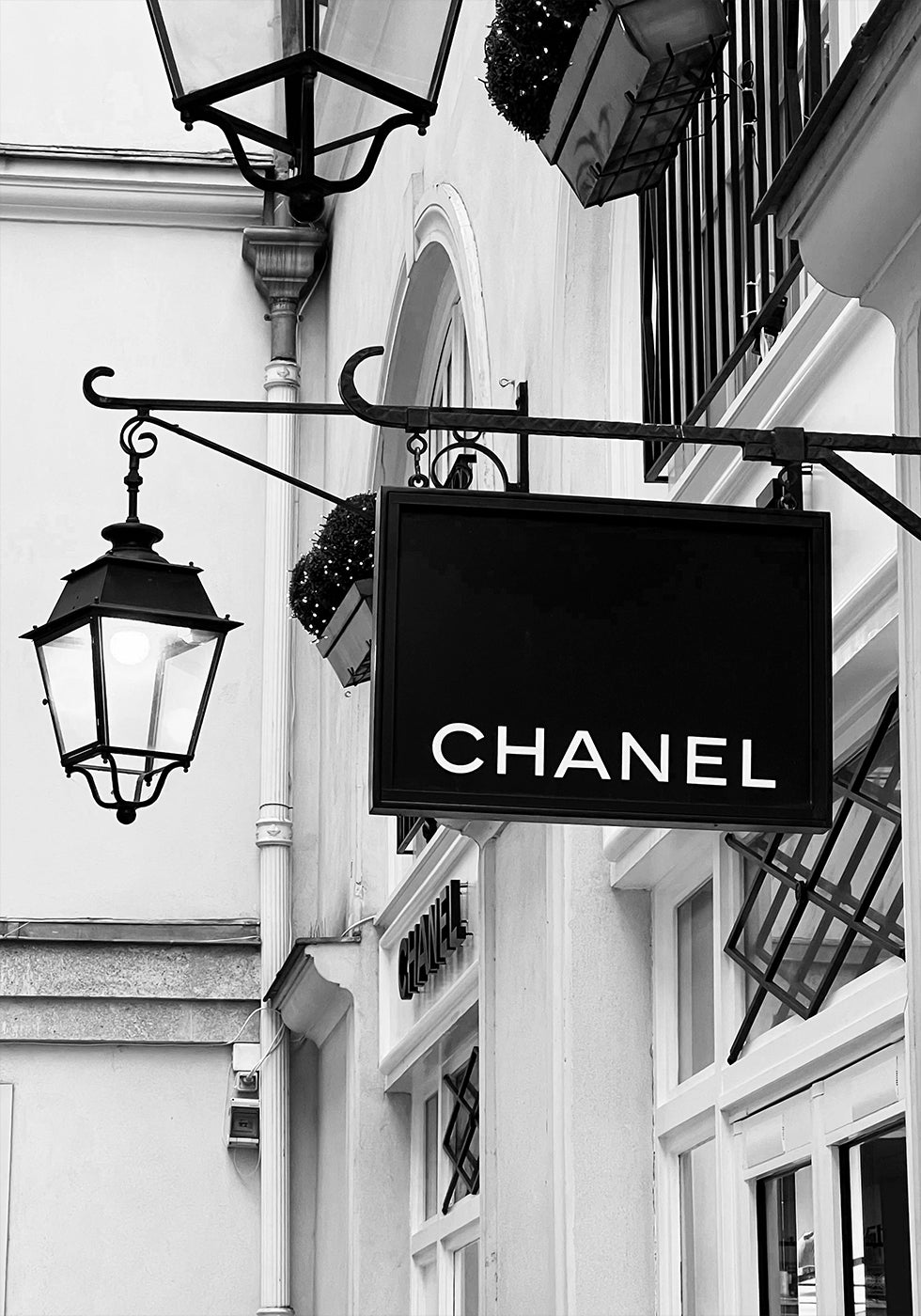 Chanel Paris Schwarz-Weiß-Poster
