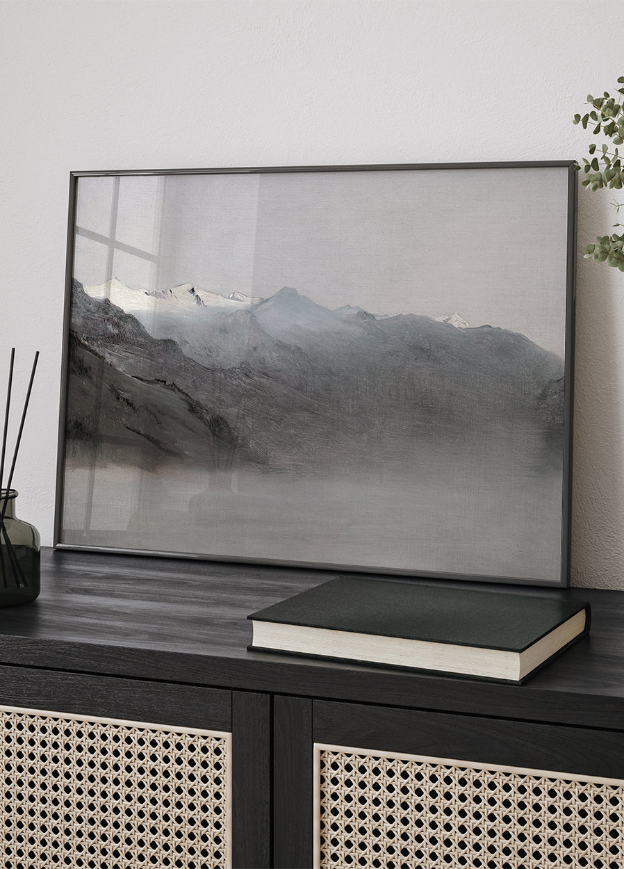 Das Gasteinertal Im Nebel von Anton Romako Poster - Posterbox.dk