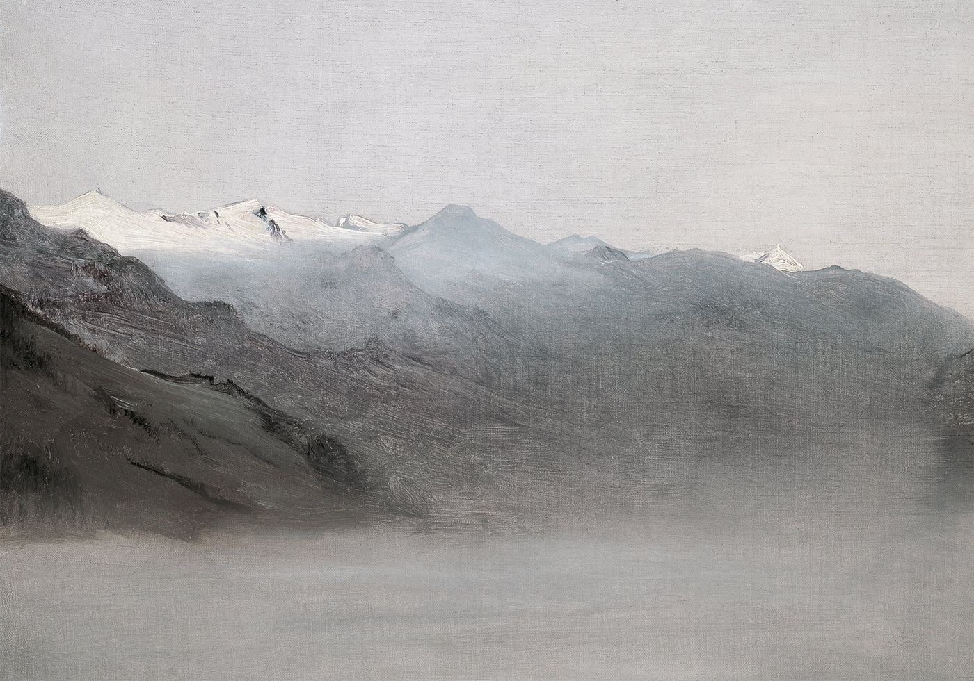 Das Gasteinertal Im Nebel von Anton Romako Poster - Posterbox.dk