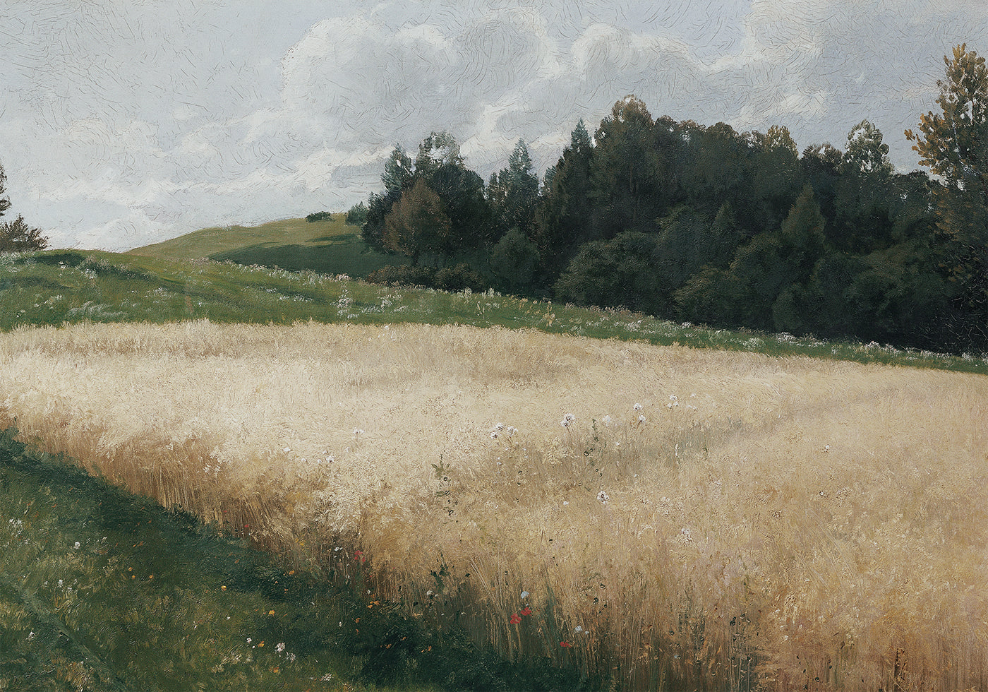 Das Haferfeld von Adolf Kaufmann Poster - Posterbox.dk