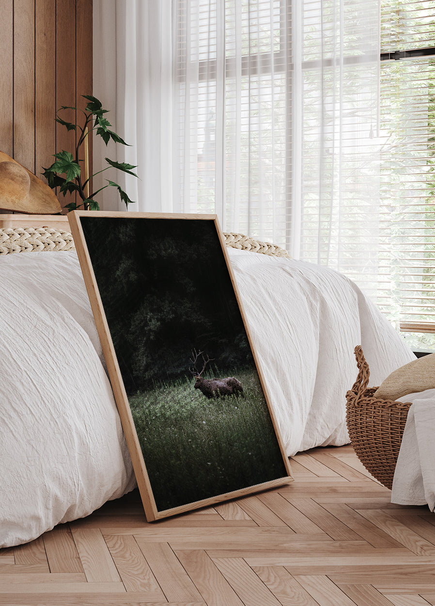 Hirsch in der Natur Poster - Posterbox.dk