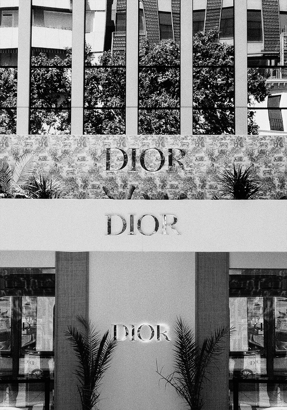 Dior Madrid Boutique Schwarz-Weiß-Poster