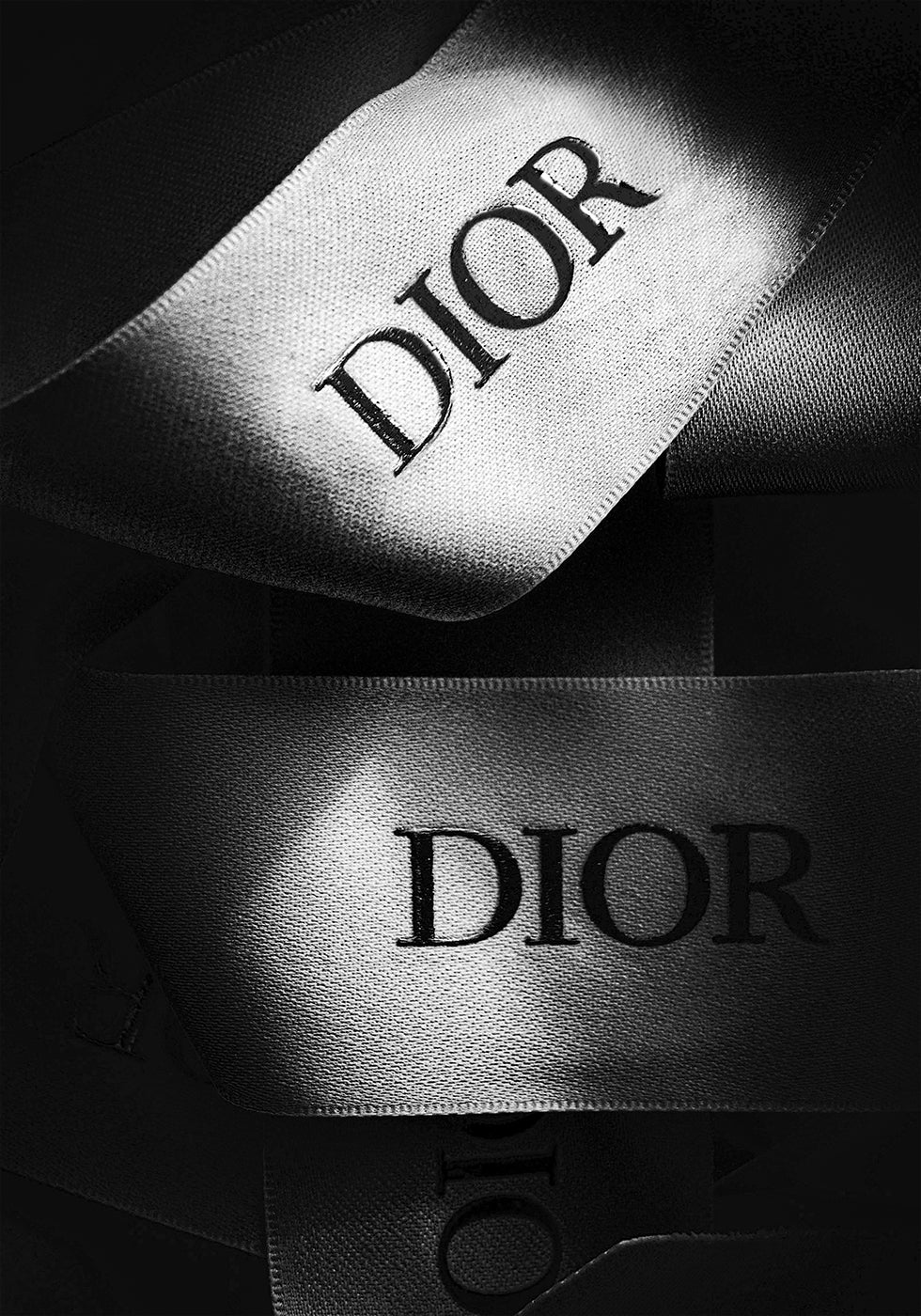 Dior Fashion Ribbons Schwarz-Weiß-Poster