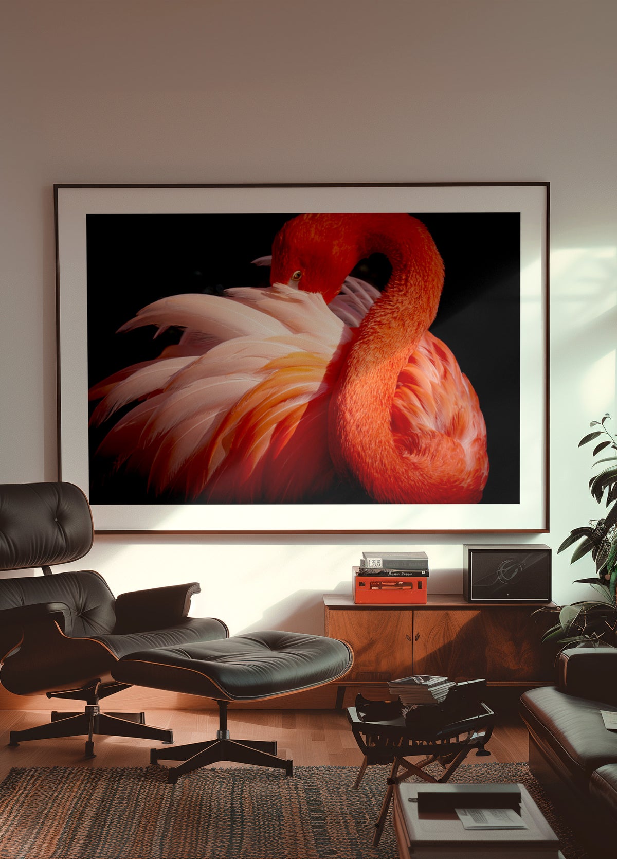 Eleganter rosa Flamingo