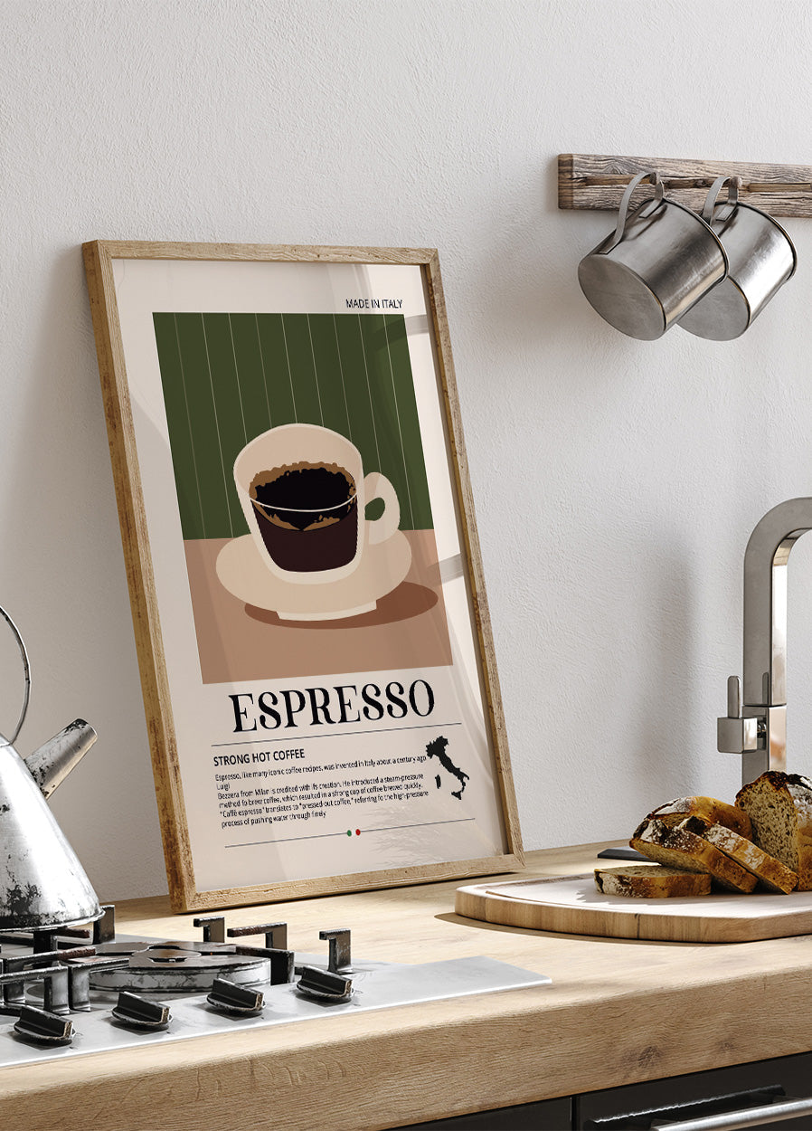Espresso-Starkkaffee-Poster - Posterbox.dk