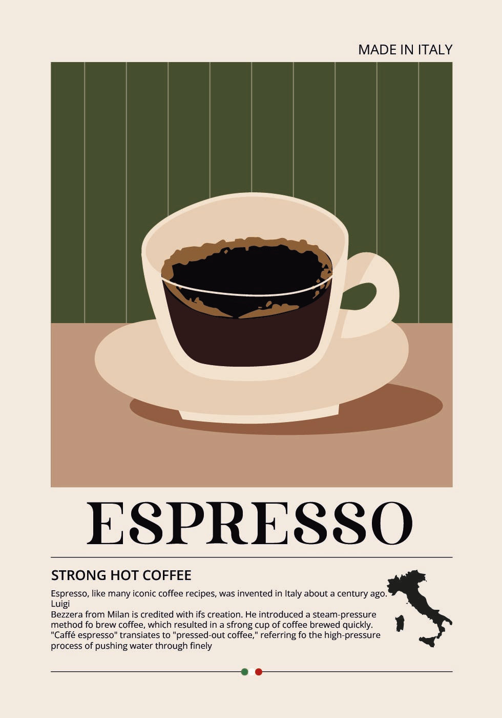 Espresso-Starkkaffee-Poster - Posterbox.dk