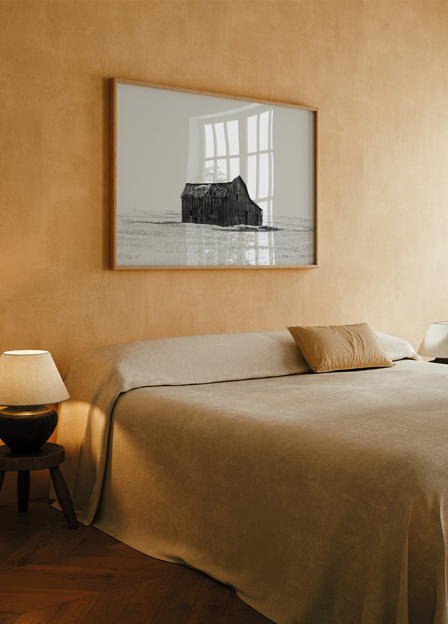 Poster „Bauernhof im Winter“ - Posterbox.dk