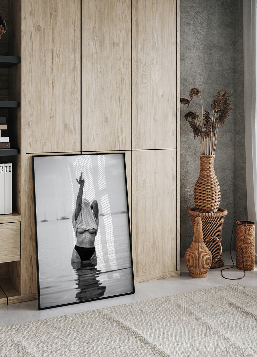 Feministisches Mittelfinger-BW-Poster - Posterbox.dk