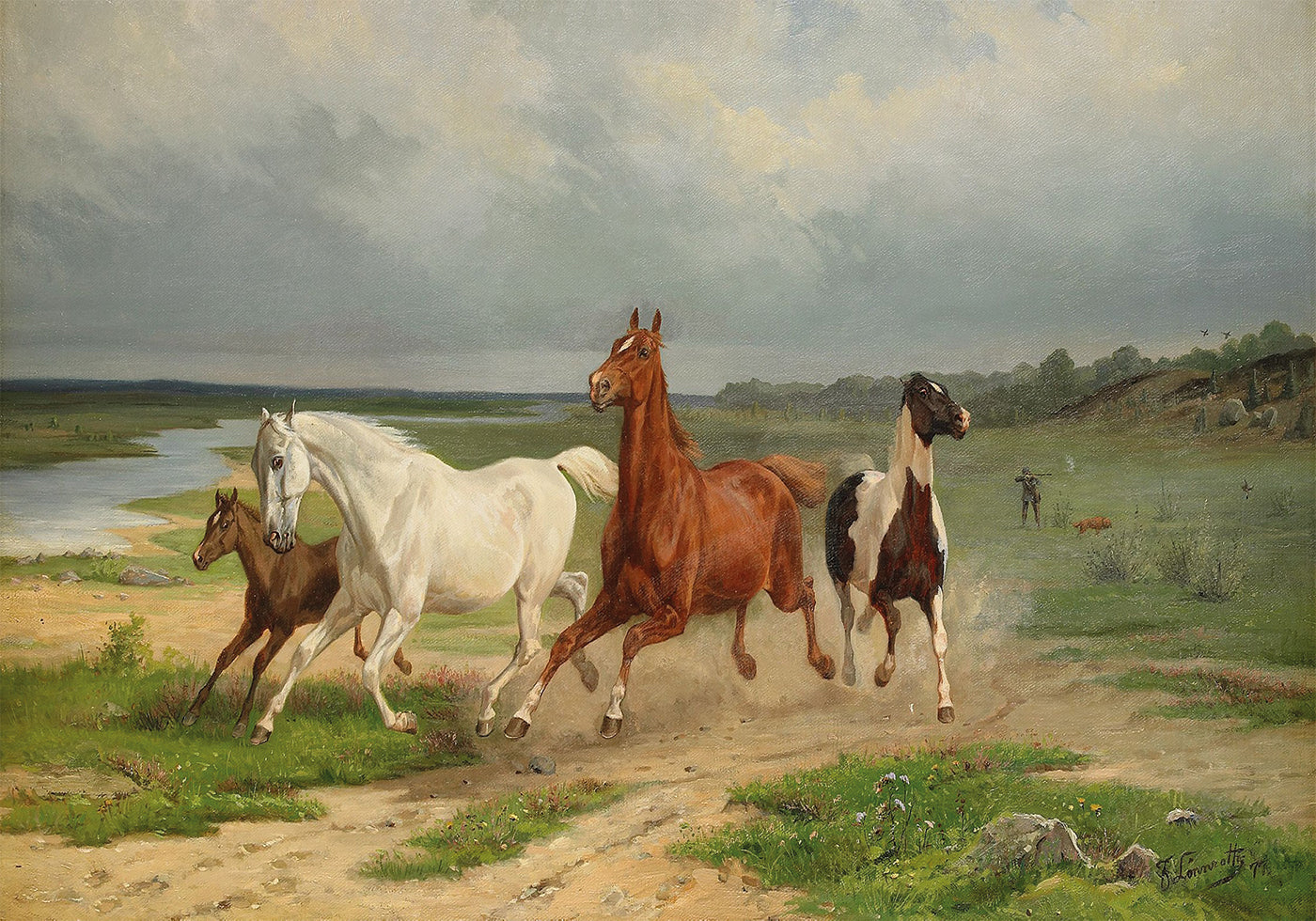 Fliegende Pferdesterne von Arvid Fredrik Lönnroth Poster - Posterbox.dk