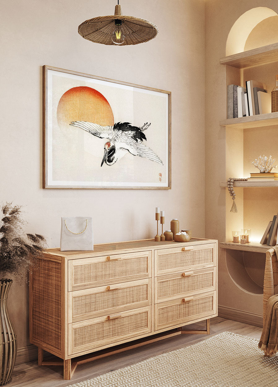 Fliegende Rauchschwalbe Kacho-e Poster - Posterbox.no