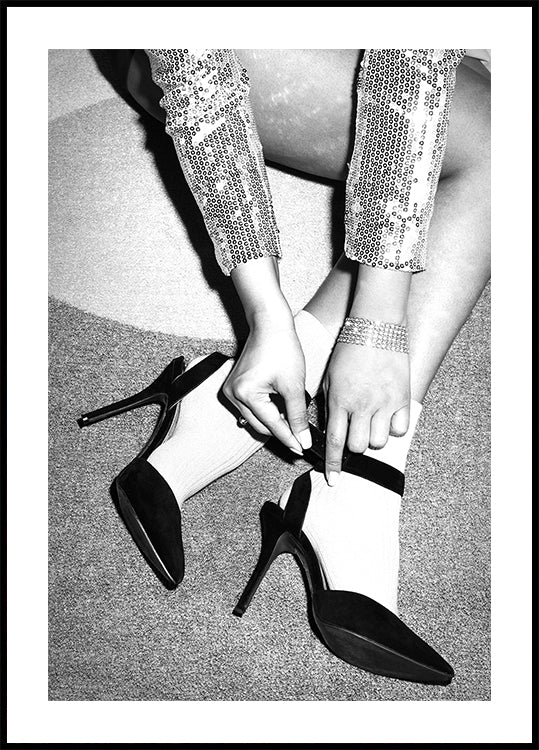 Disco-Füße Schwarzweiß