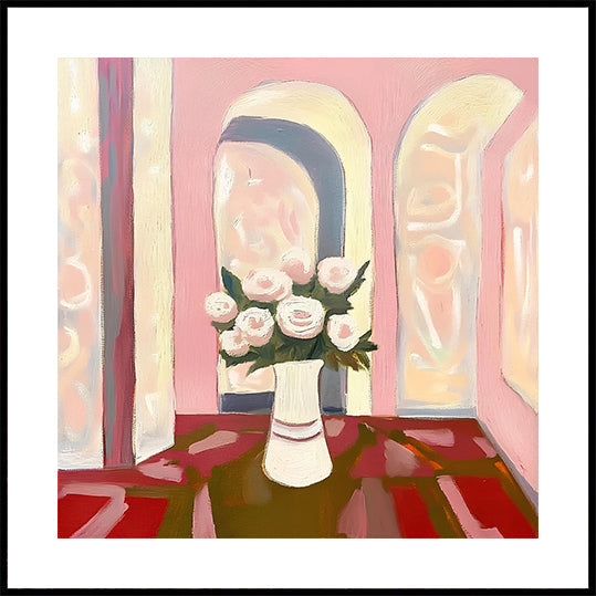 Poster mit Rosen in einer Vase