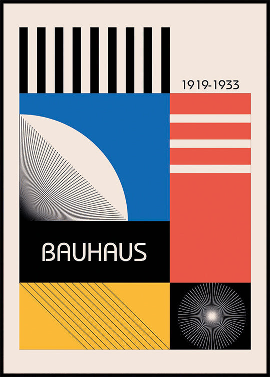 Buntes Bauhaus-Poster - Posterbox.dk