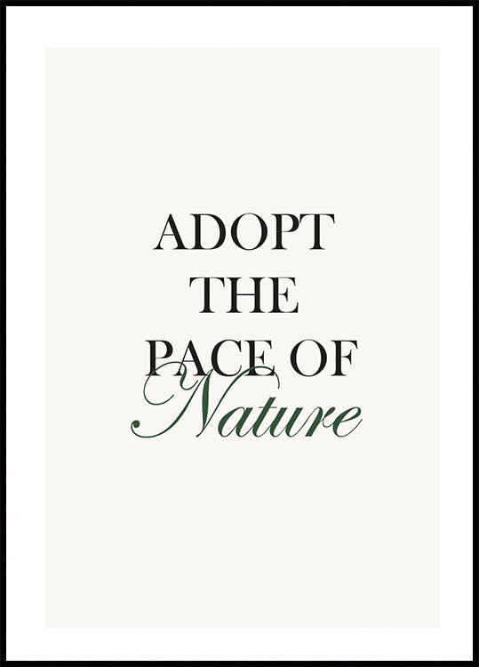 Pace Of Nature Poster - Posterbox.no