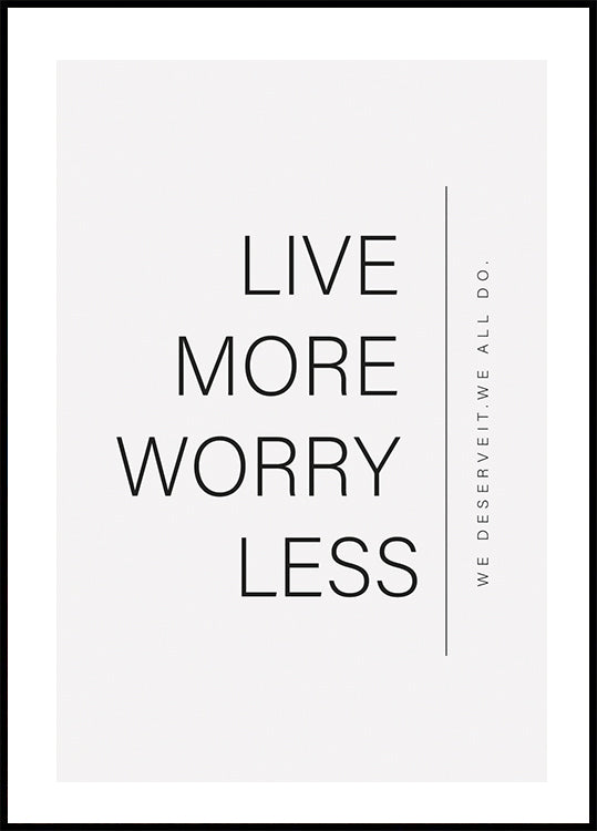 Live More Poster - Posterbox.no