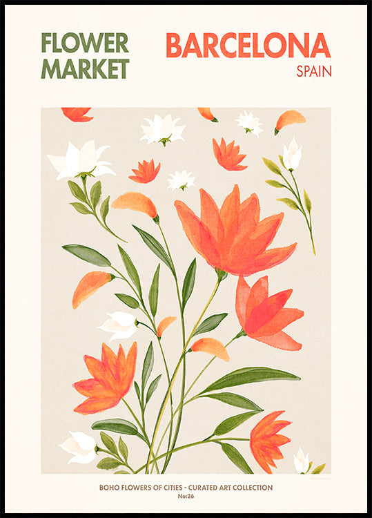 Barcelona blüht Poster