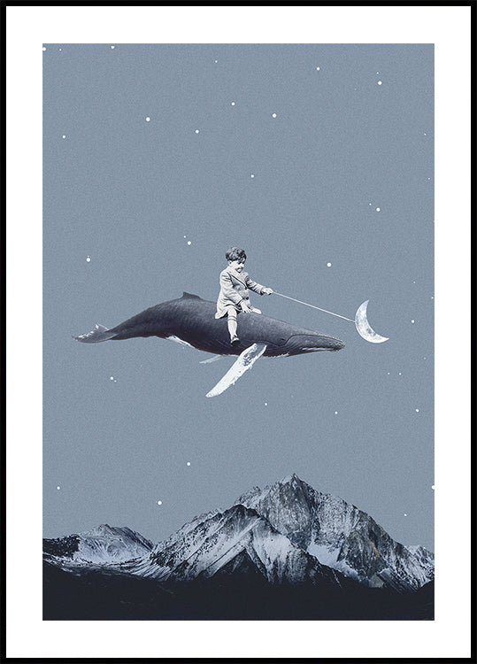 Zielen Sie auf das Mondplakat