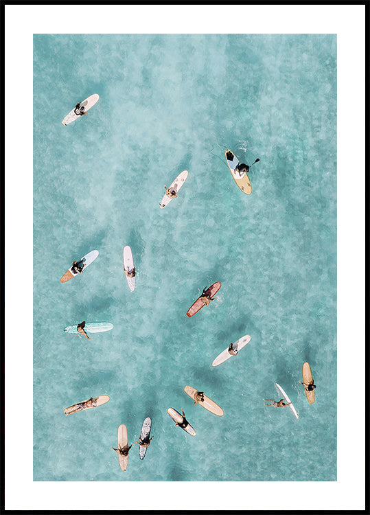 Surfers at Sea No.2 Poster