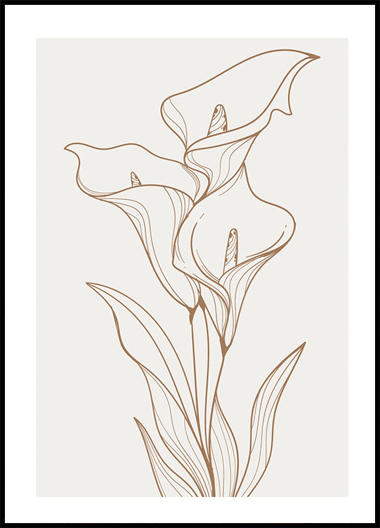 Line Art Flower No. 2 Poster - Posterbox.dk