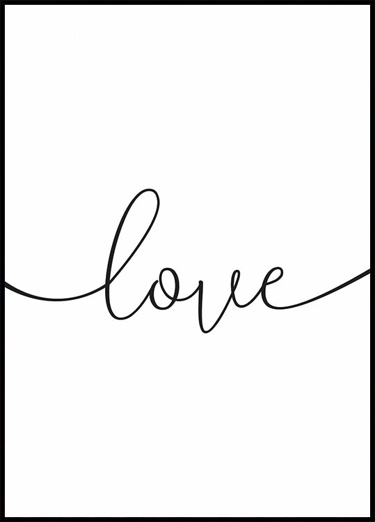 Love Line Art Poster - Posterbox.no