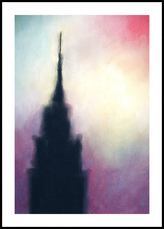 Abstraktes Empire State Building-Plakat in Manhattan