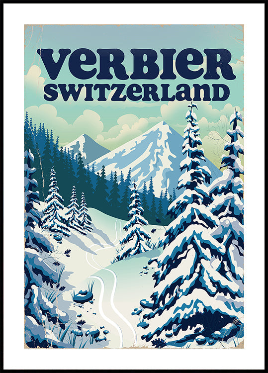 Verbier Schweiz Ski Poster Poster