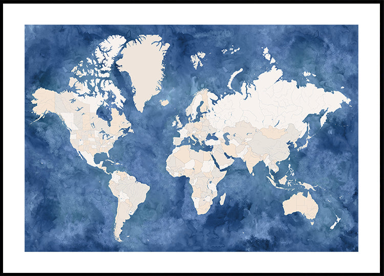 Hudson-Weltkarte Poster