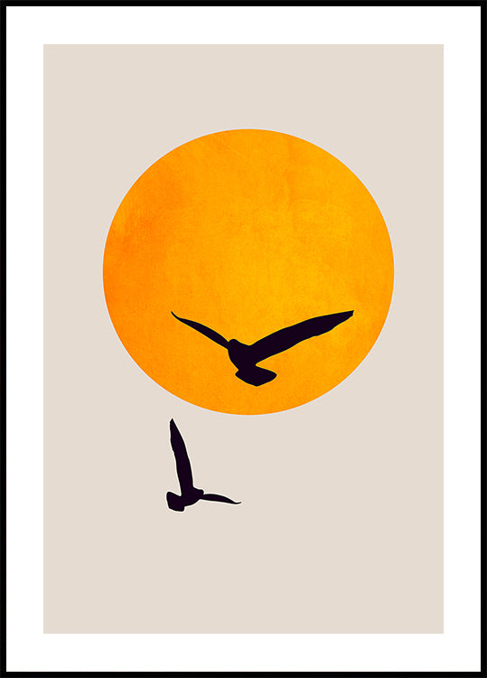 Vögel im Himmel Poster