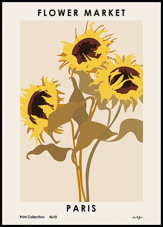 Blumenmarkt. Paris-Plakat