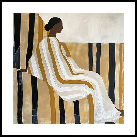 Poster „Lady In Stripes“.