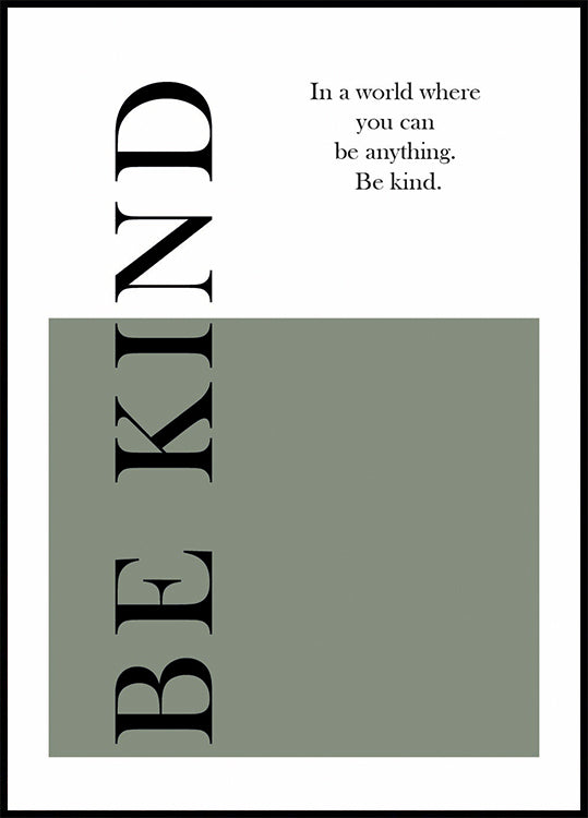 Be Kind Poster - Posterbox.no