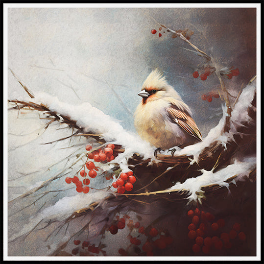 Winter- und gefiederte Barsch-Poster