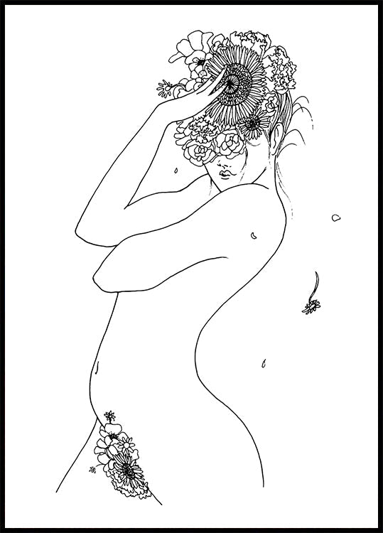 Blumenmädchen-Poster