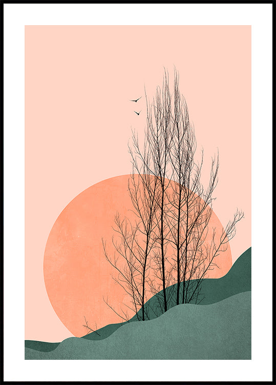 Poster mit Erinnerungen an den Sonnenuntergang