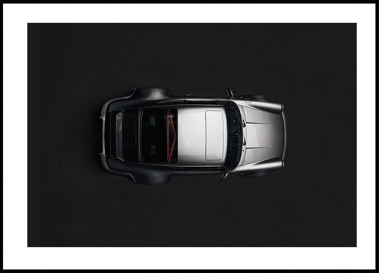 Retro Porsche 911 Graues Poster - Posterbox.dk