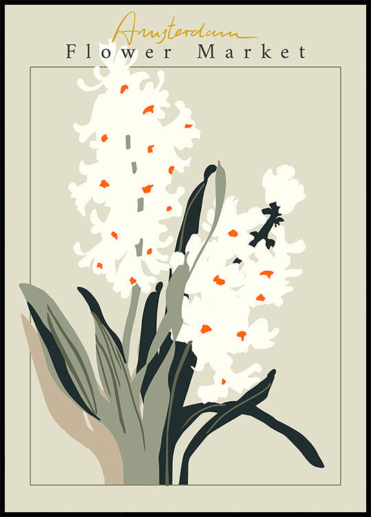 Blumenmarkt Amsterdam Hyazinthe Poster