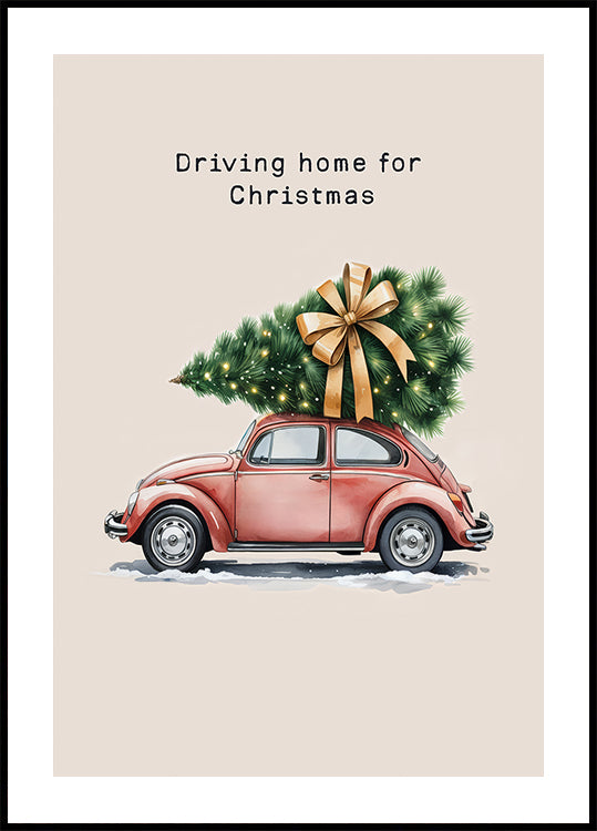 Zu Weihnachten nach Hause fahren Poster
