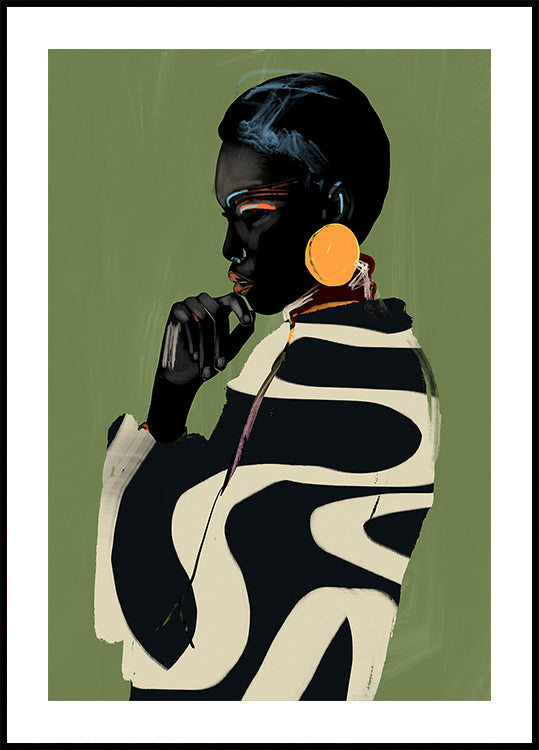 Mutiges Kontemplationsplakat