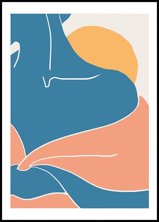 Blaues Schulterplakat